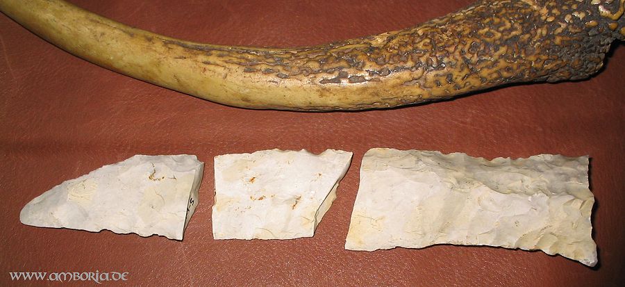Amboria Flintdolch Feuerstein Fragmente aus der Bronzezeit