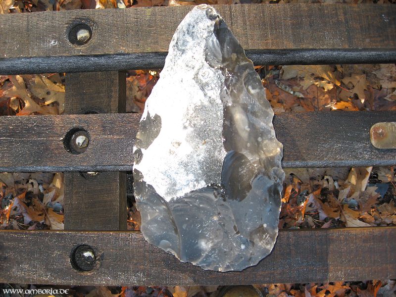 Amboria Steinzeit Feuerstein Faustkeil - Flint Flintknapping (1a)