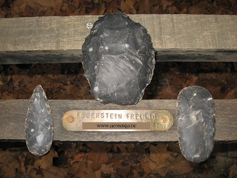 Amboria Steinzeit Feuerstein Faustkeil - Flint Flintknapping (2d)